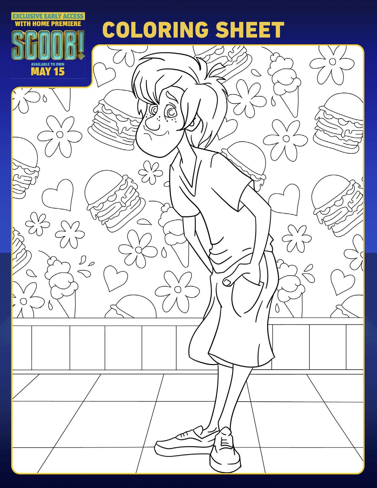 SCOOB Coloring Pages Shaggy
