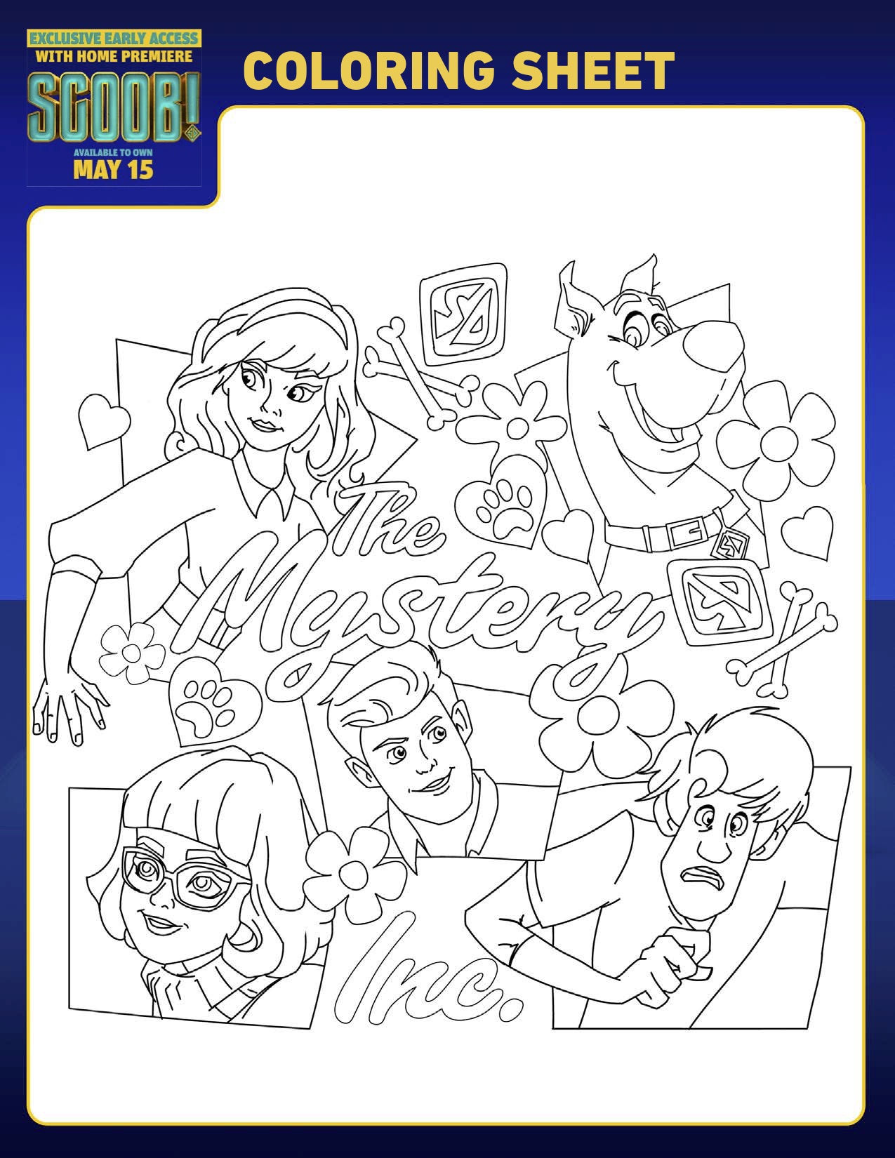 SCOOB Coloring Pages The Mystery Inc